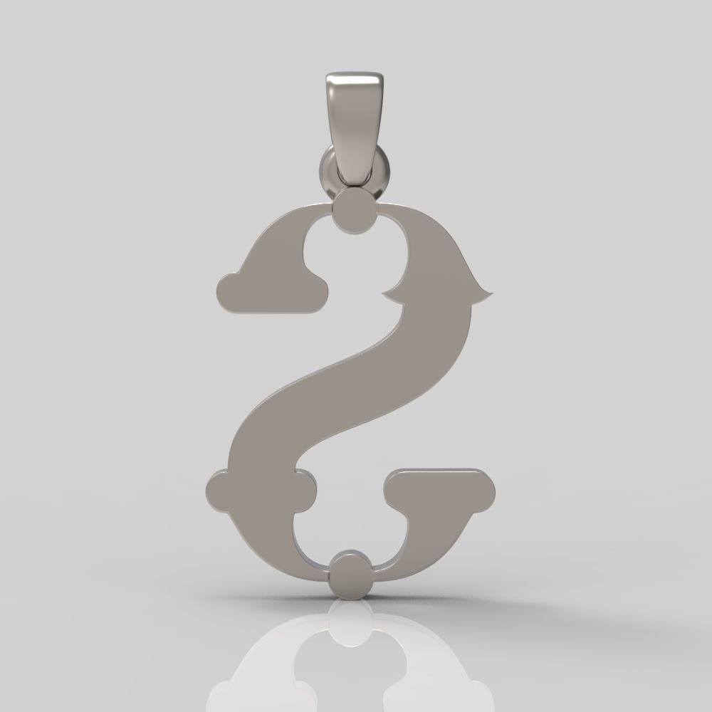 Decorative Letter T 3D print model_7