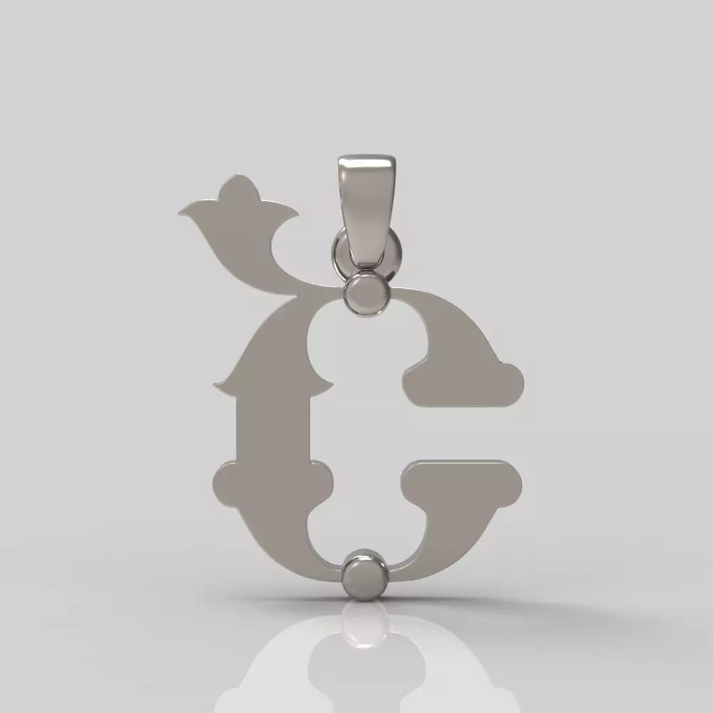 Decorative Letter Sh 3D print model_0