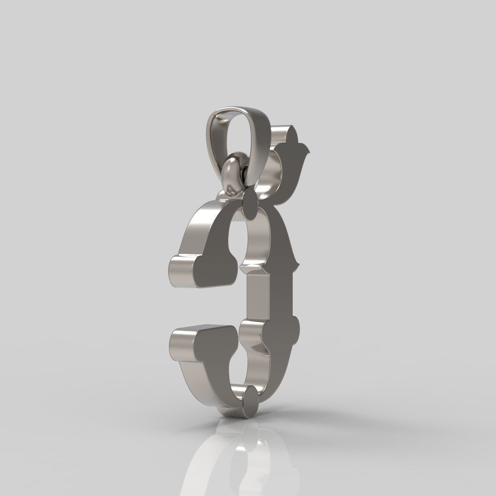 Decorative Letter Sh 3D print model_6