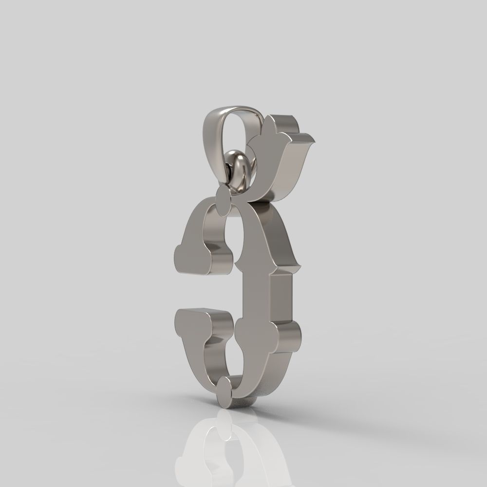 Decorative Letter Sh 3D print model_9