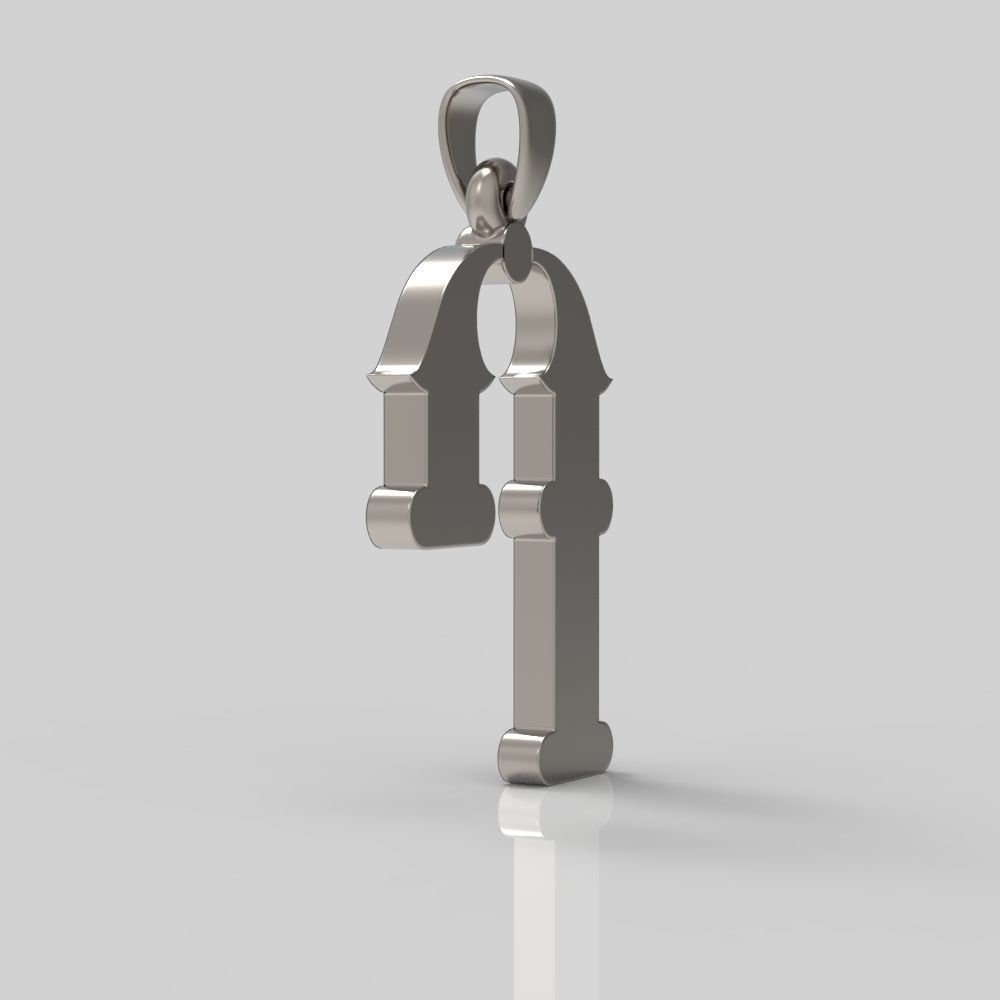 Decorative Letter Rh 3D print model_6