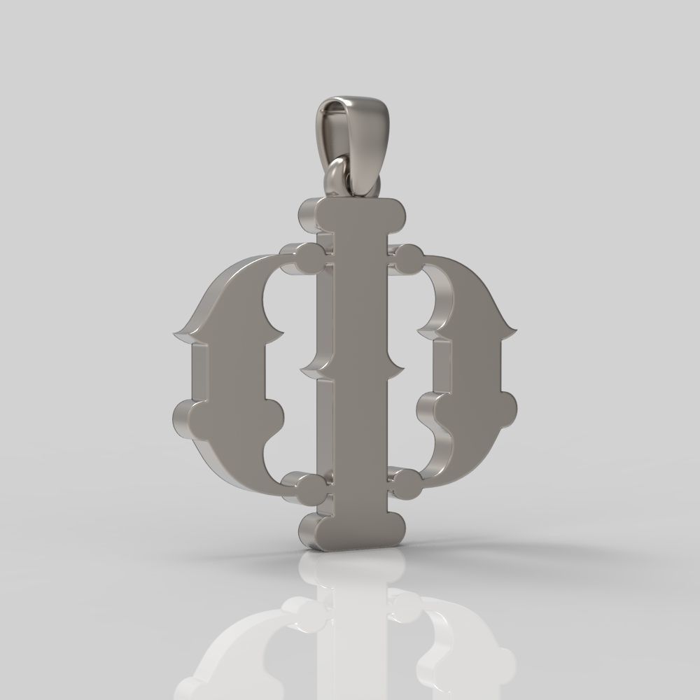 Decorative Letter Ph 3D print model_11