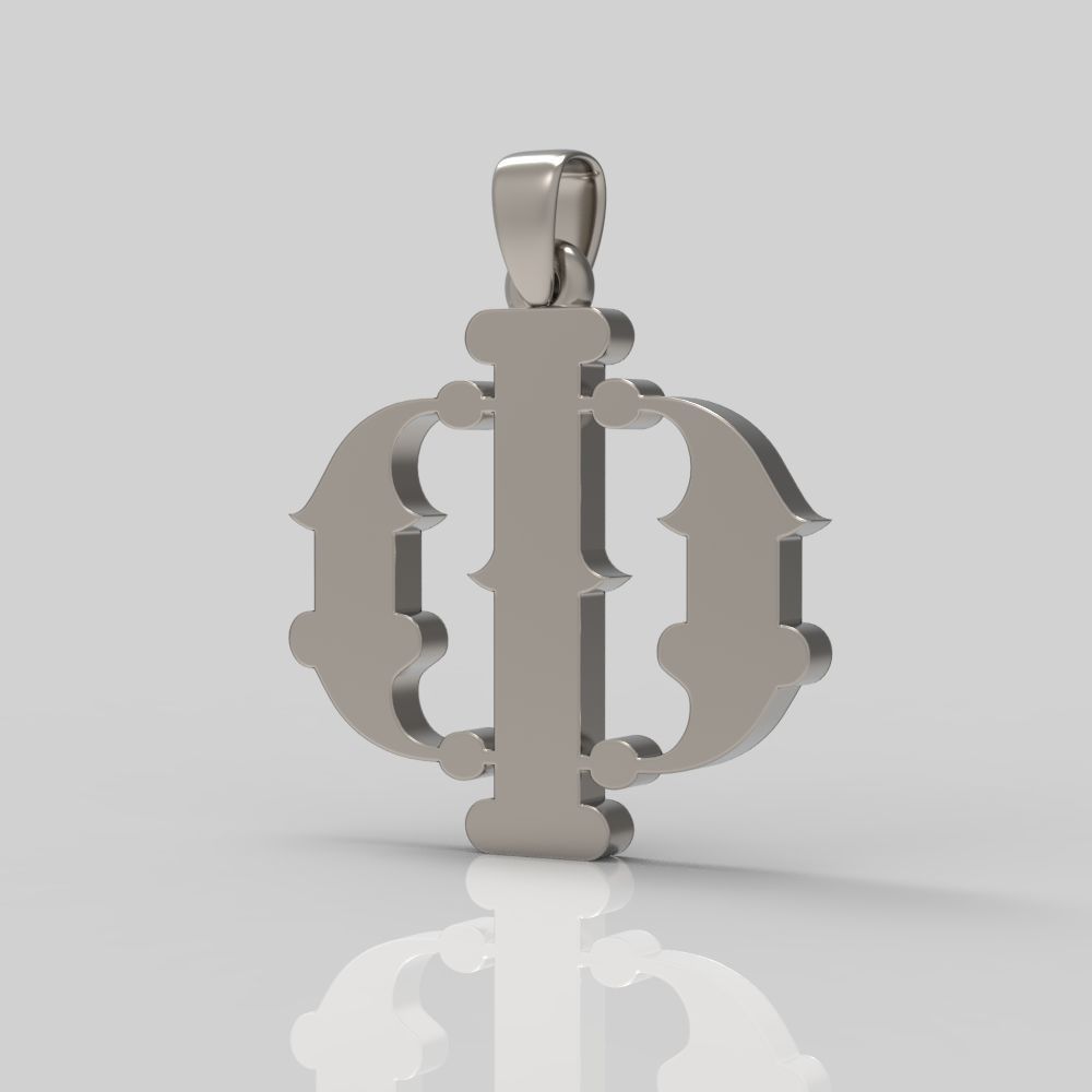 Decorative Letter Ph 3D print model_7