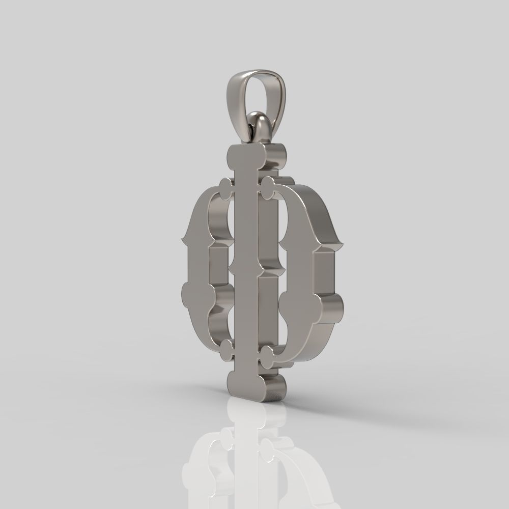 Decorative Letter Ph 3D print model_4