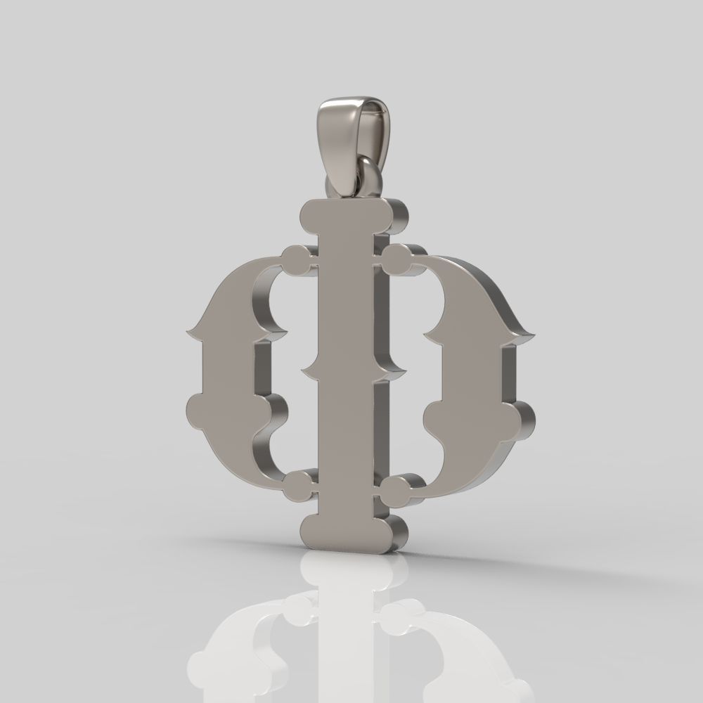 Decorative Letter Ph 3D print model_13