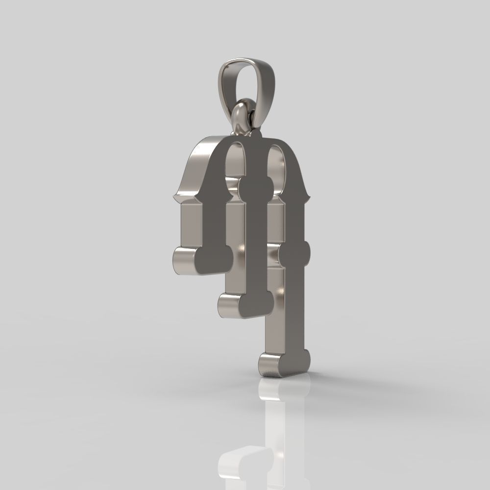 Decorative Letter P 3D print model_11