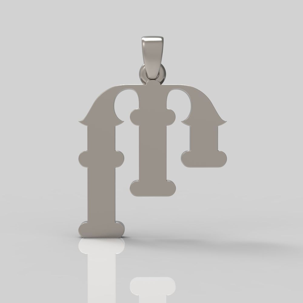 Decorative Letter P 3D print model_7