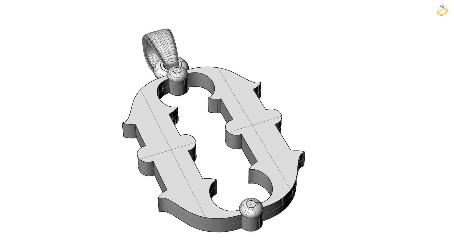 Decorative Letter O 3D print model_13