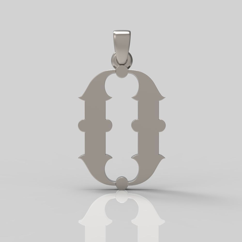 Decorative Letter O 3D print model_5