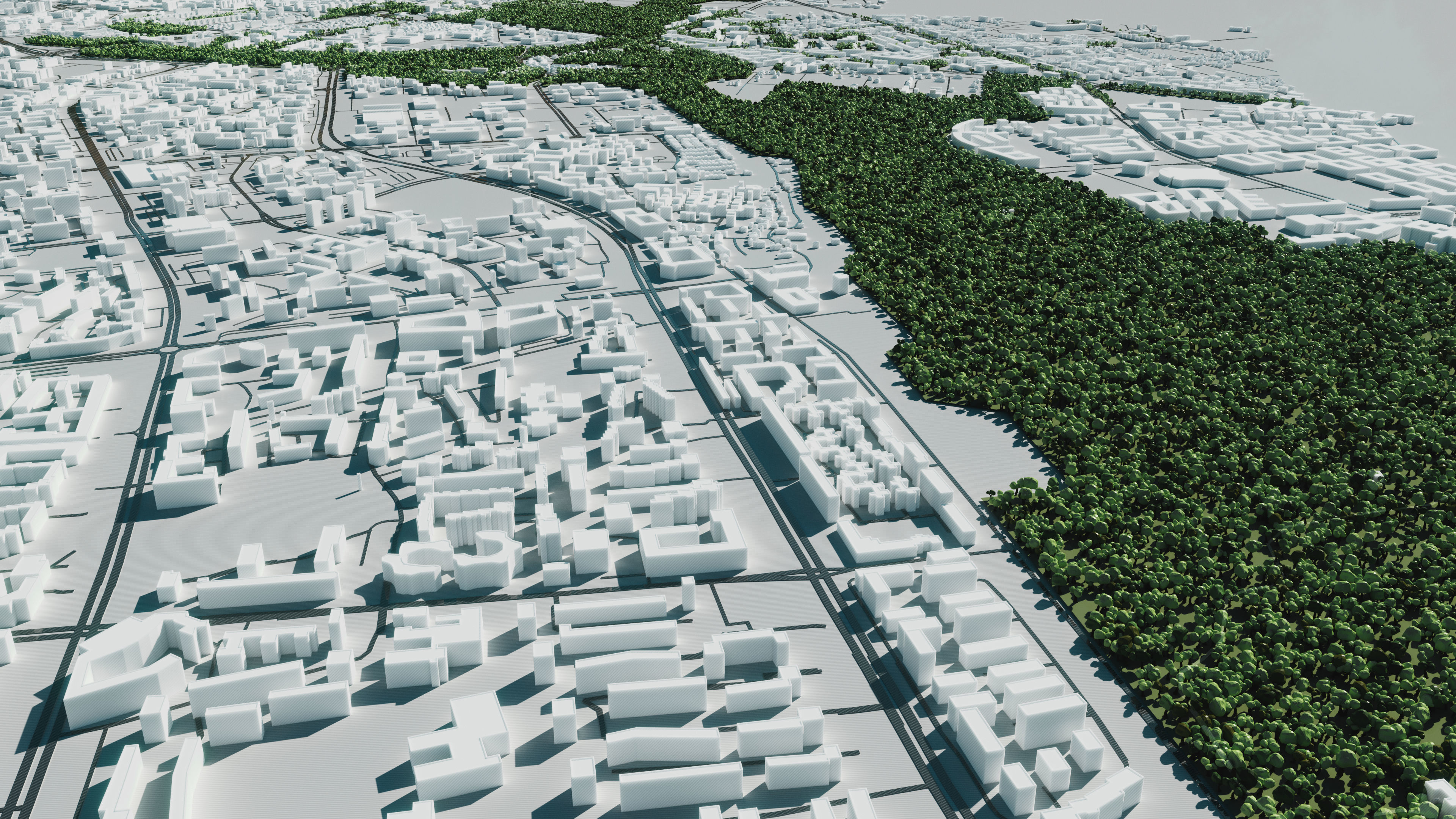 City model - Warsaw Capitol of Poland - Low poly buildings 3D model_11