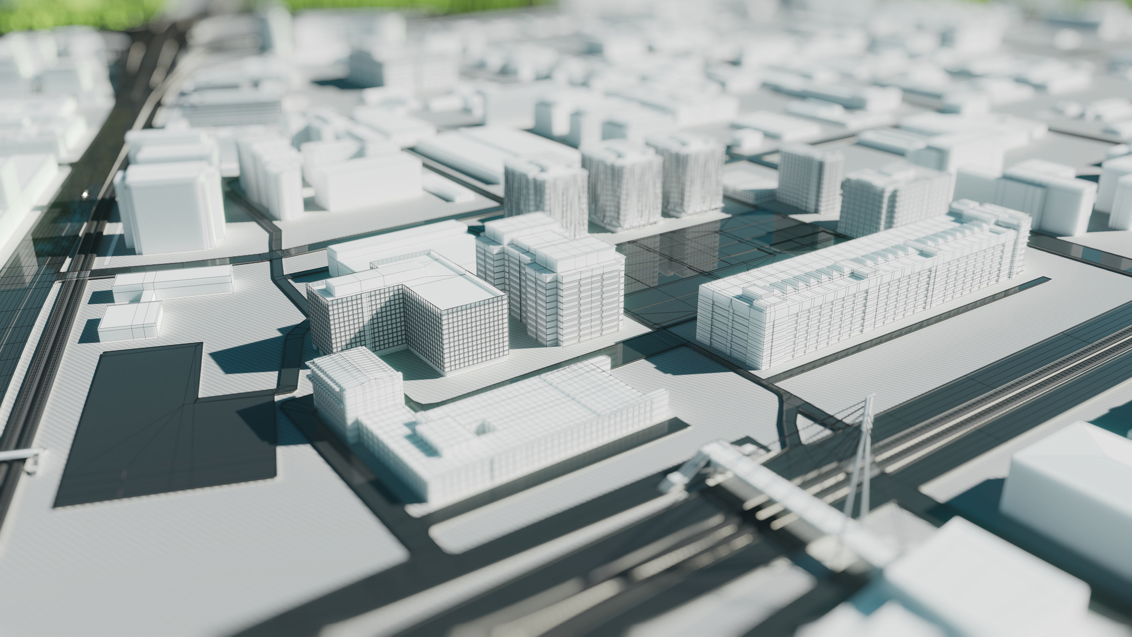 City model - Warsaw Capitol of Poland - Low poly buildings 3D model_5