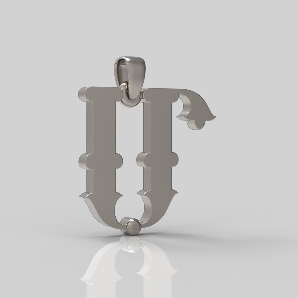 Decorative Letter M 3D print model_12