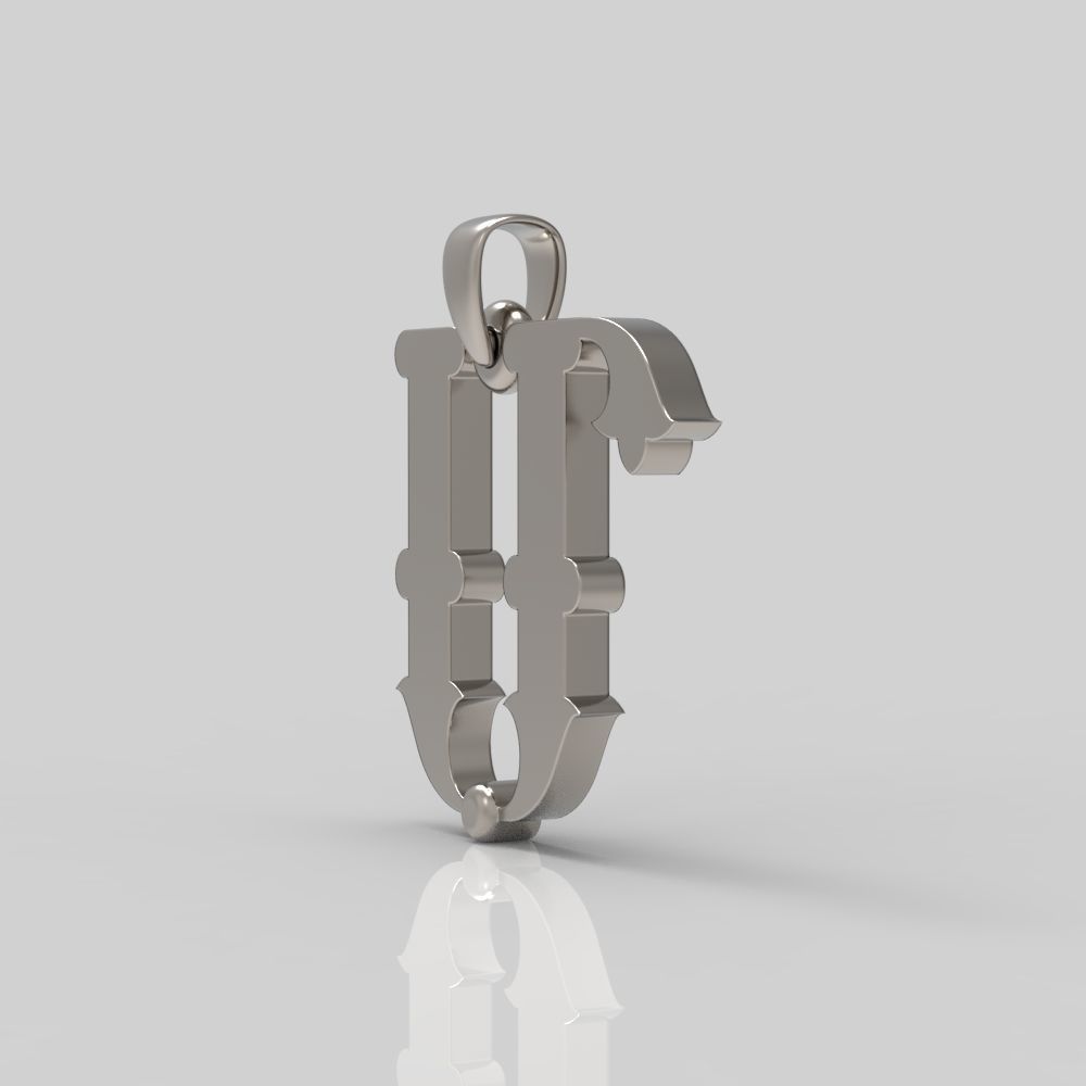 Decorative Letter M 3D print model_4