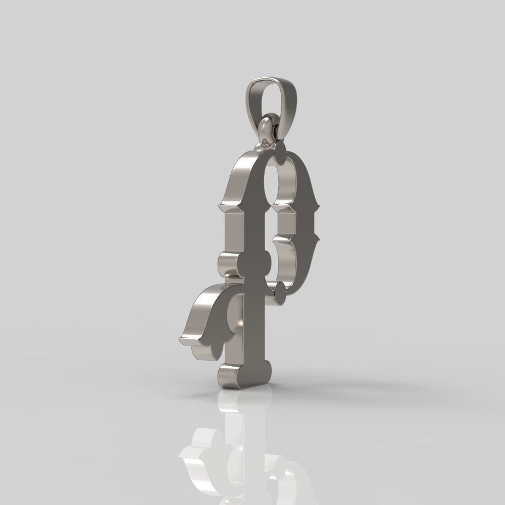 Decorative Letter G 3D print model_6