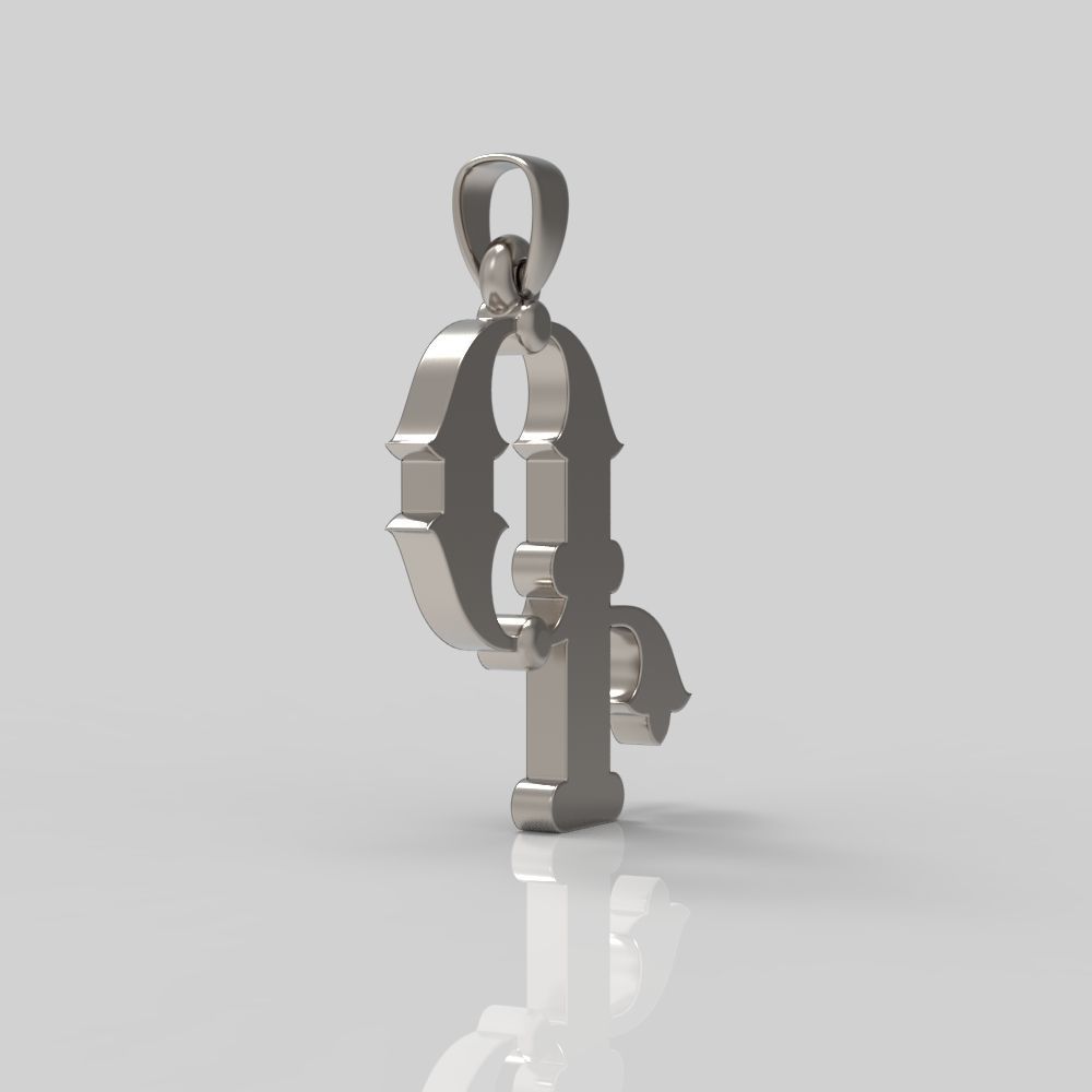 Decorative Letter G 3D print model_11