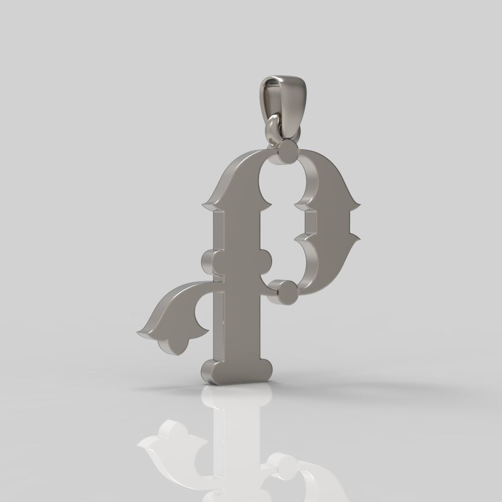 Decorative Letter G 3D print model_3