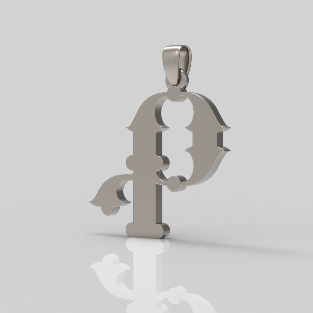 Decorative Letter G 3D print model_8