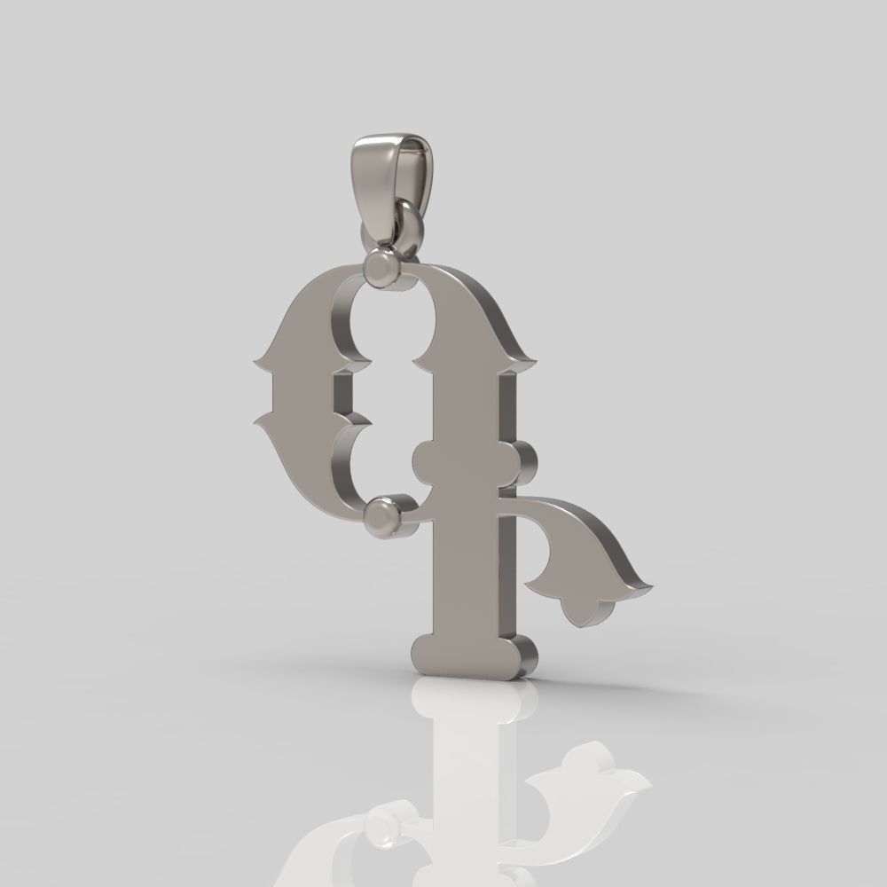 Decorative Letter G 3D print model_13