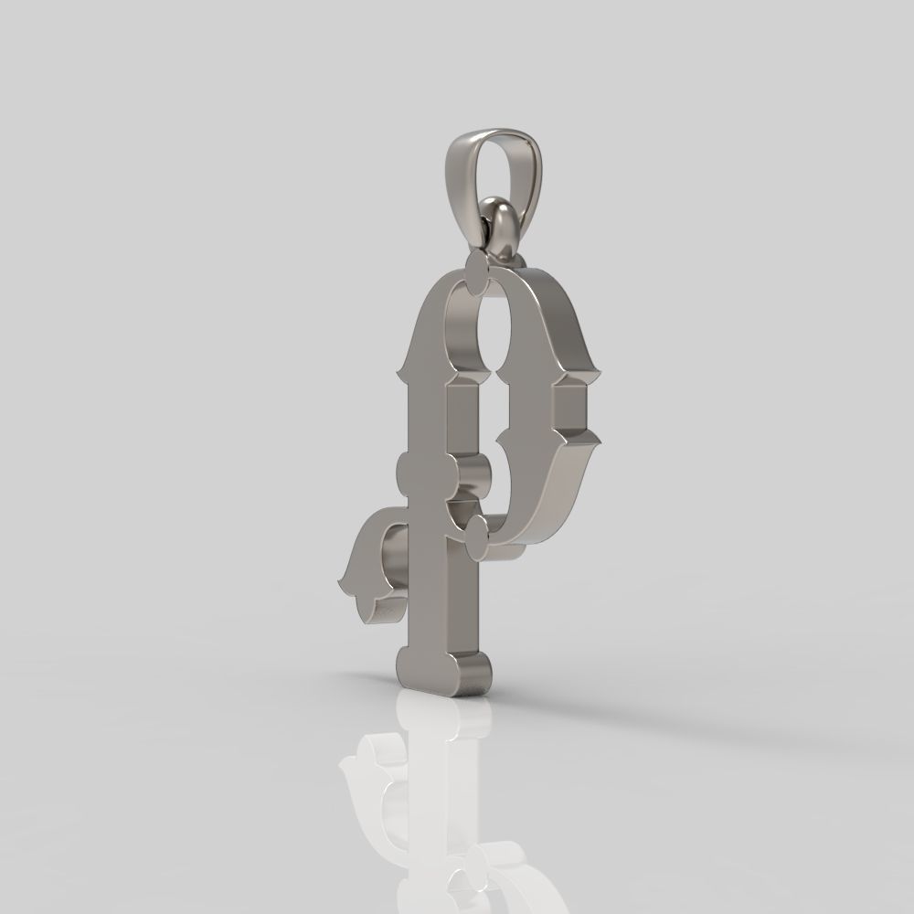 Decorative Letter G 3D print model_9