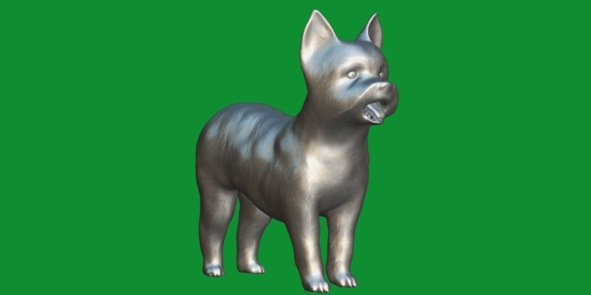 Yorkshire Terrier Dog Low-poly 3D model_12