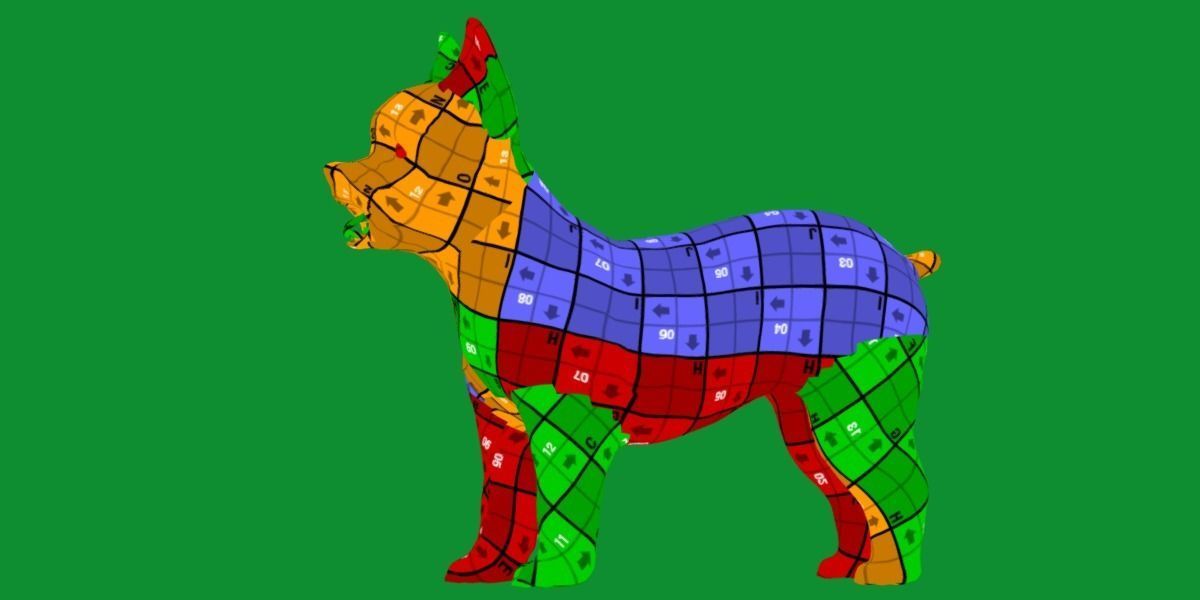 Yorkshire Terrier Dog Low-poly 3D model_17