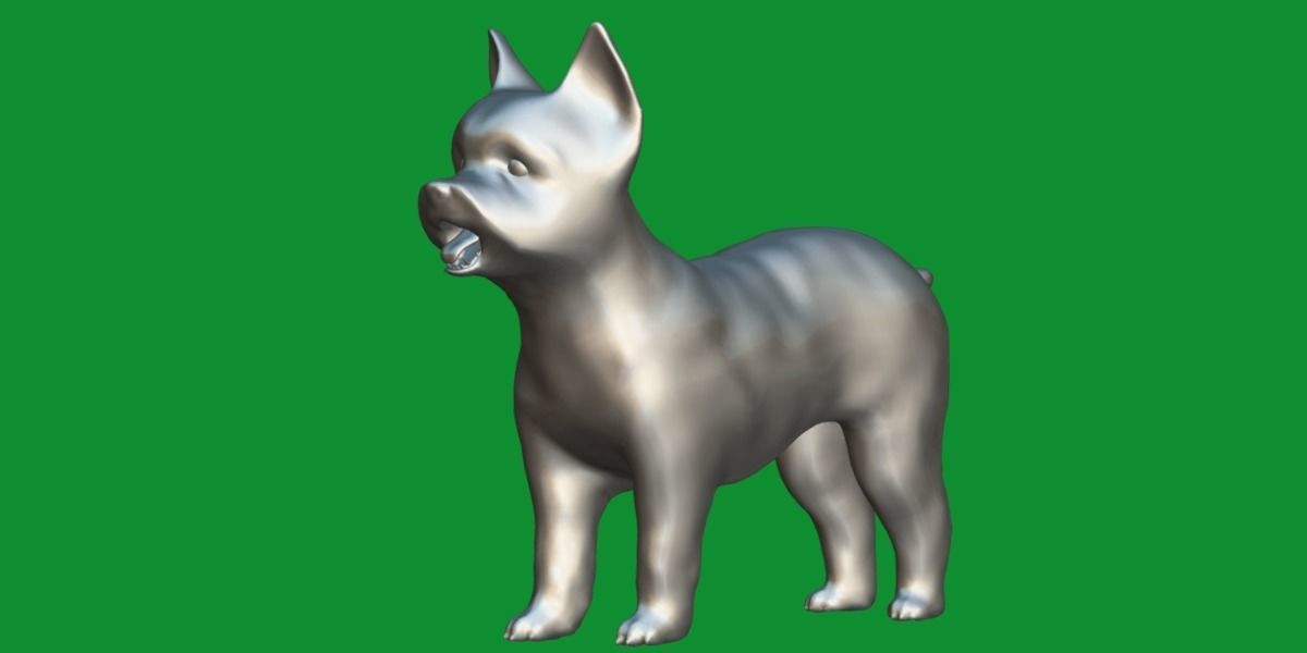 Yorkshire Terrier Dog Low-poly 3D model_11