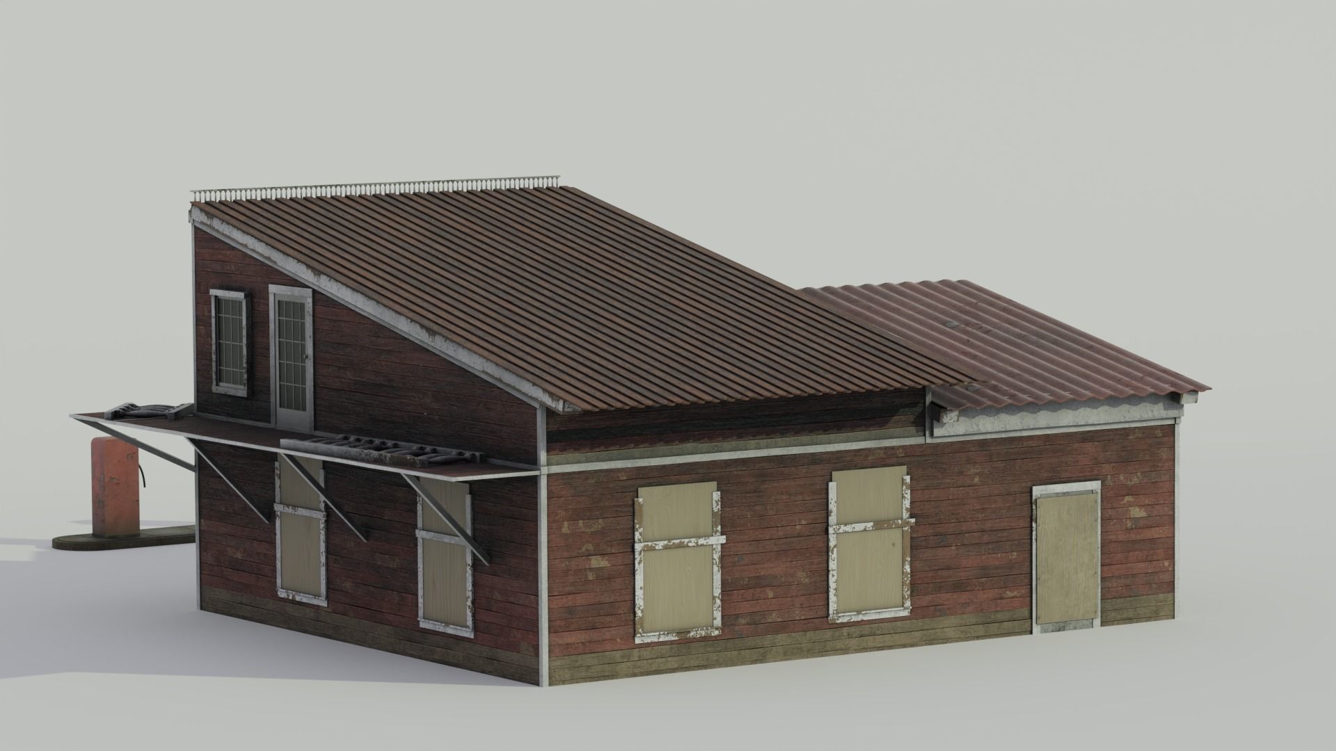 Gas Station 3D model_5
