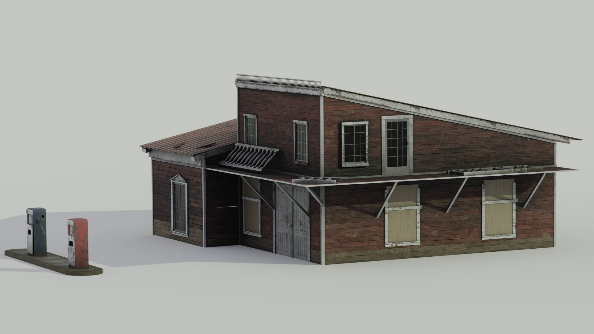 Gas Station 3D model_6