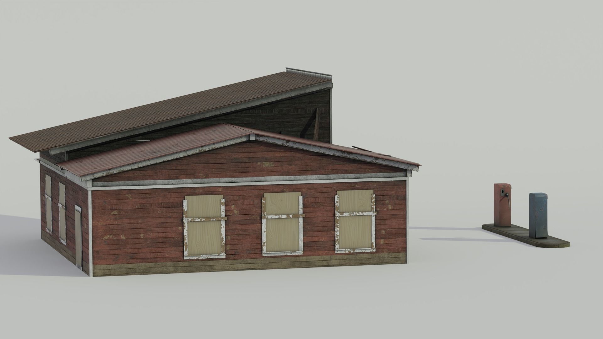 Gas Station 3D model_3