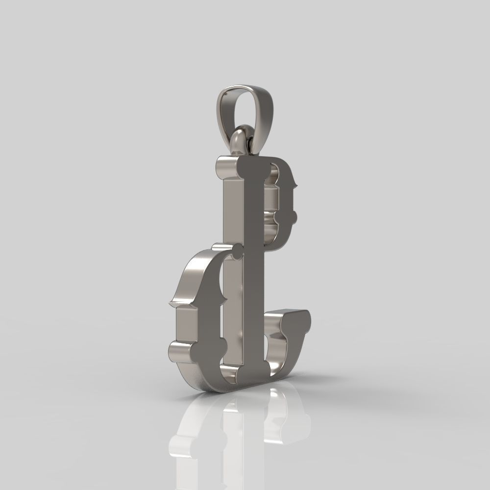 Decorative Letter F 3D print model_6