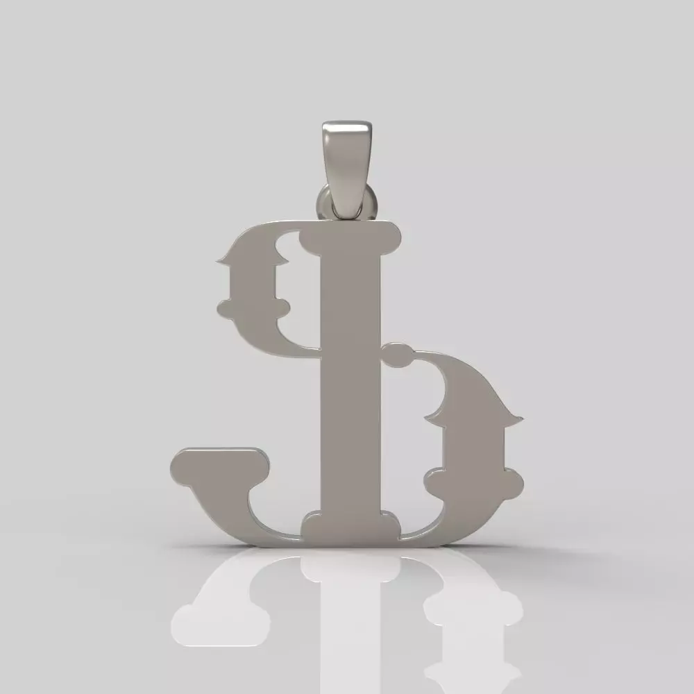 Decorative Letter F 3D print model_0