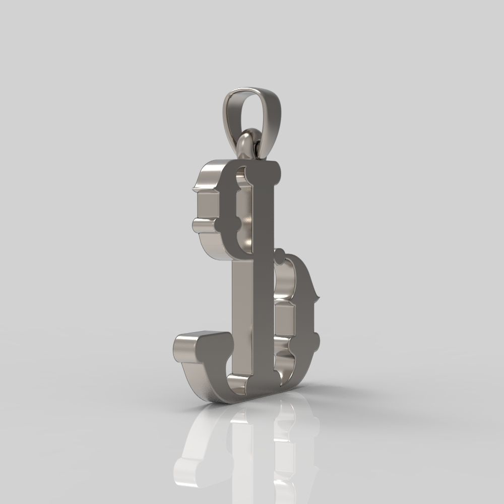 Decorative Letter F 3D print model_11