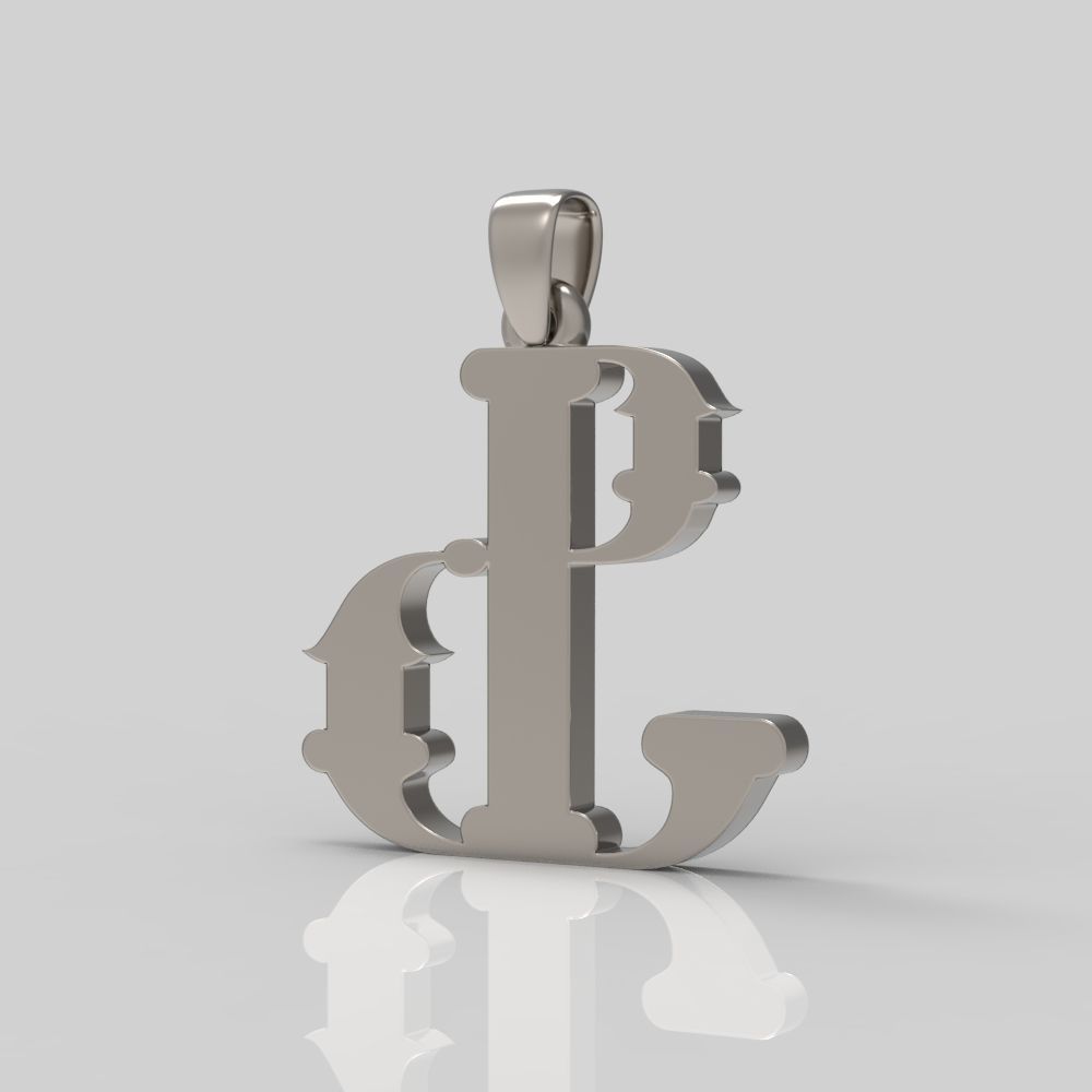 Decorative Letter F 3D print model_8