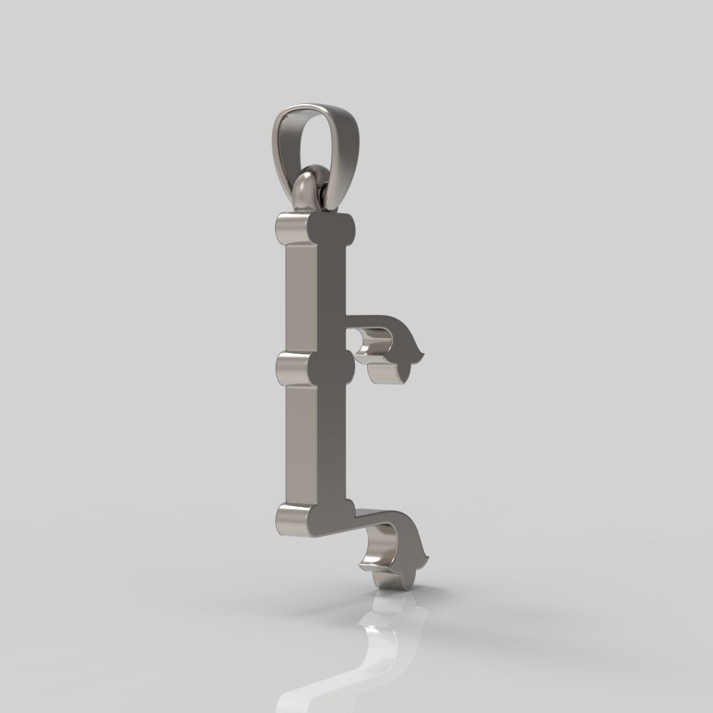 Decorative Letter Eh 3D print model_11