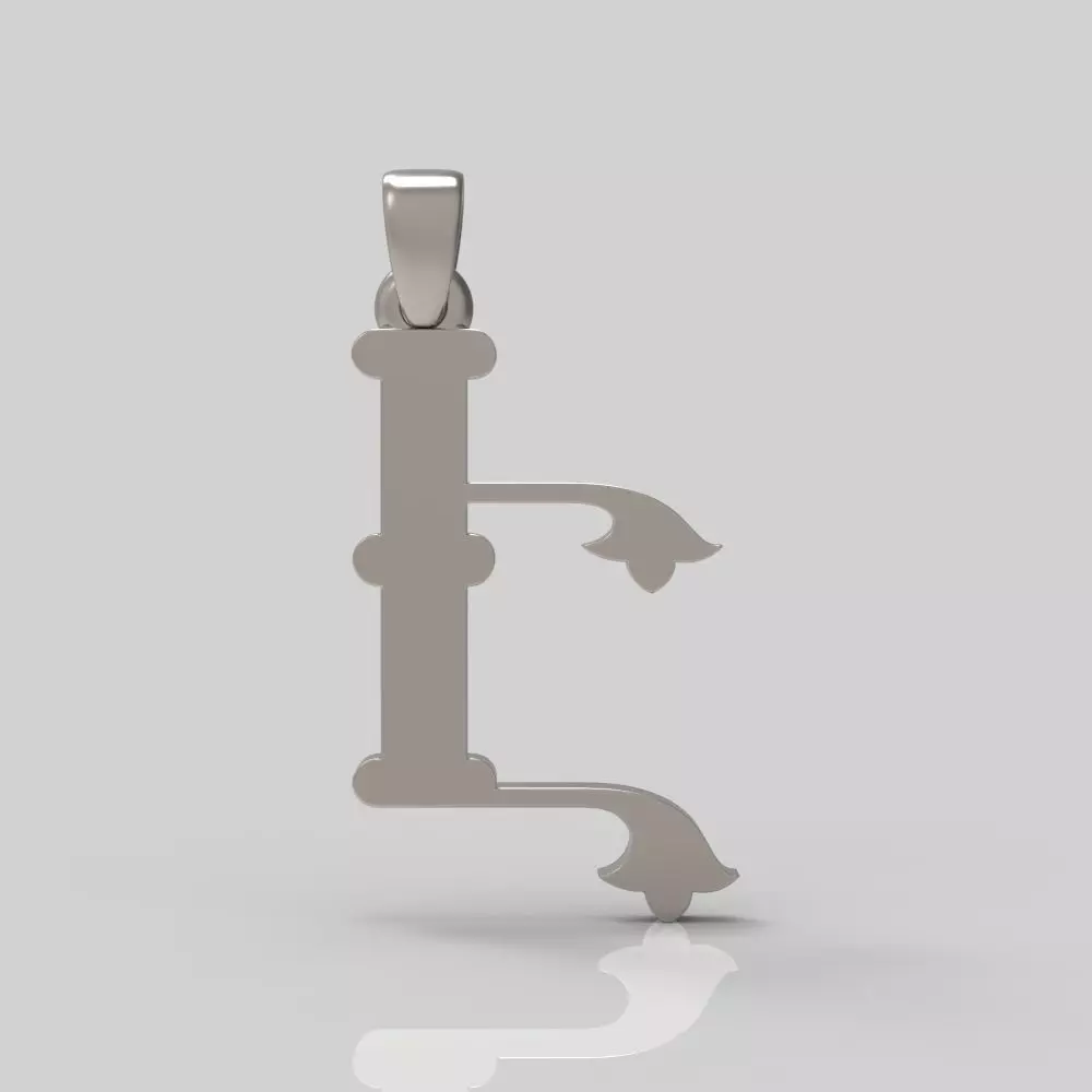 Decorative Letter Eh 3D print model_0