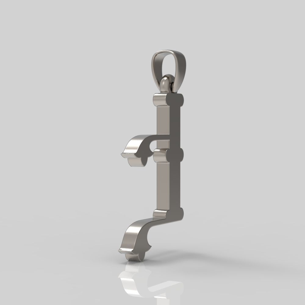 Decorative Letter Eh 3D print model_6