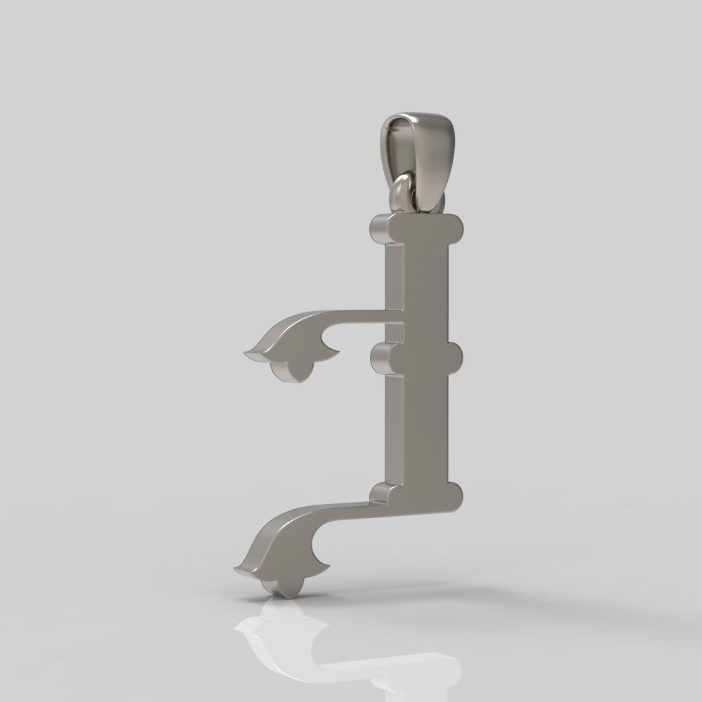 Decorative Letter Eh 3D print model_3