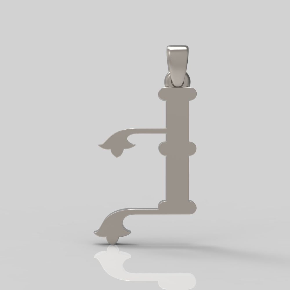 Decorative Letter Eh 3D print model_7