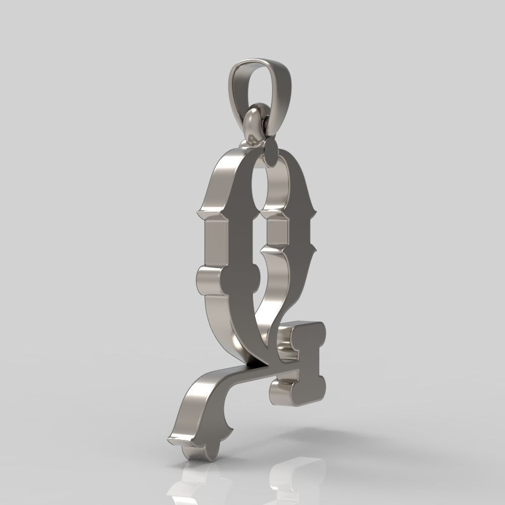 Decorative Letter Dj 3D print model_5