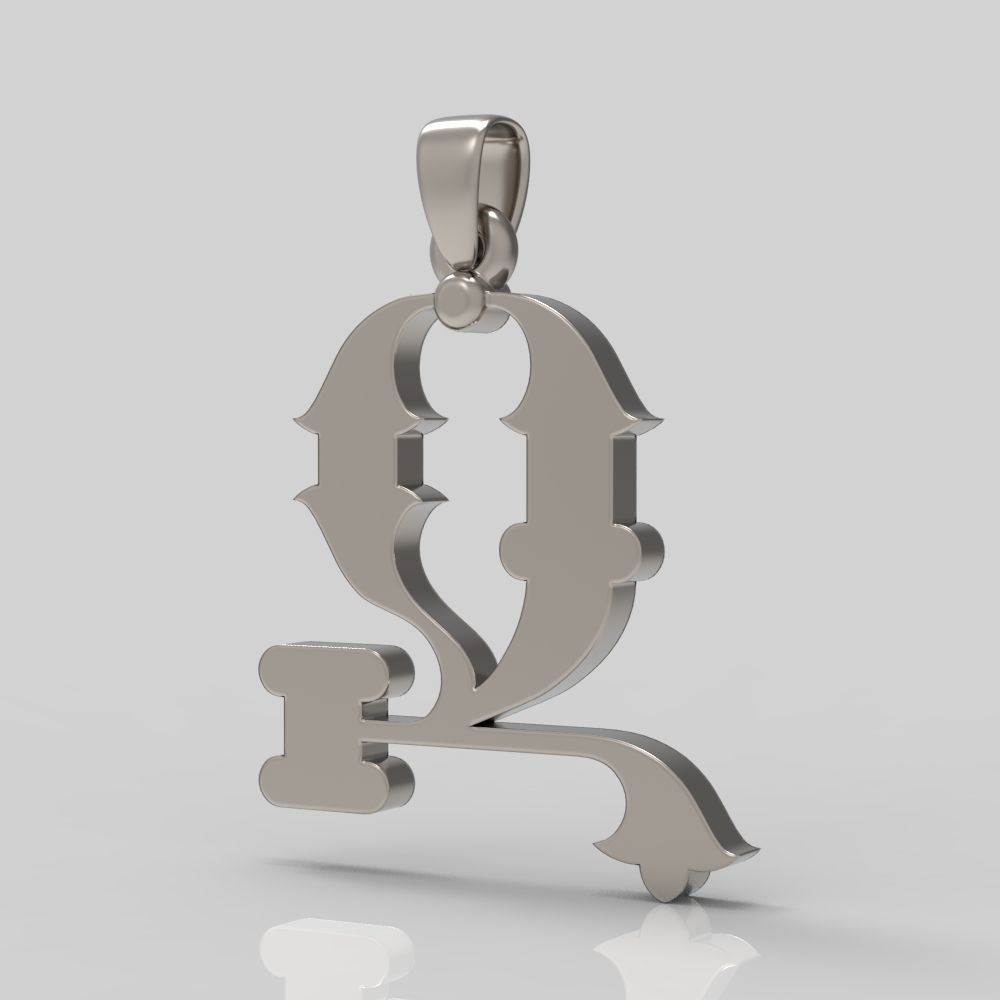 Decorative Letter Dj 3D print model_11