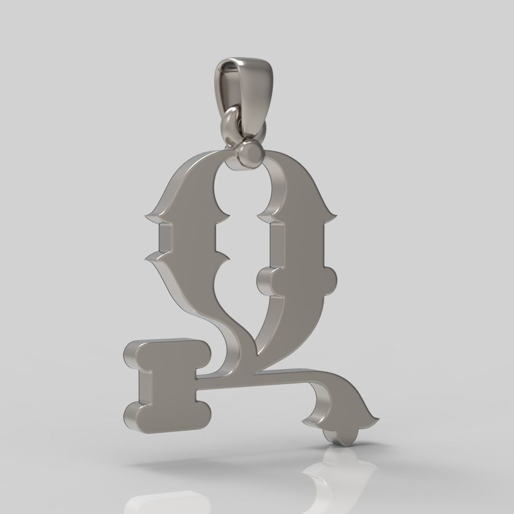 Decorative Letter Dj 3D print model_10