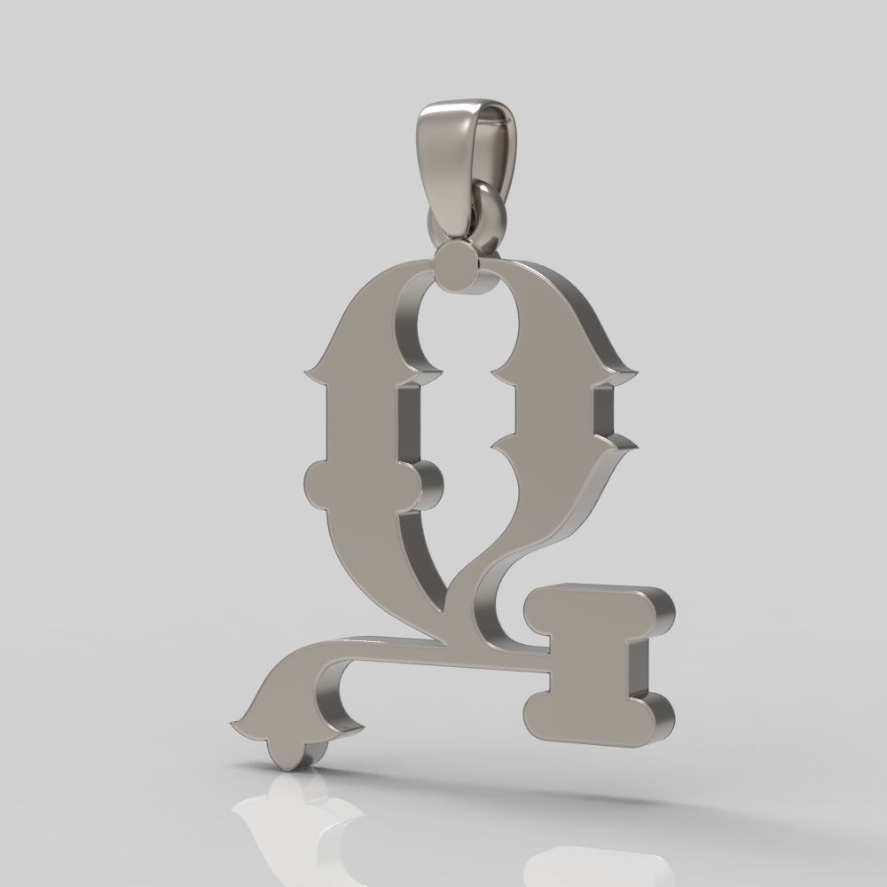 Decorative Letter Dj 3D print model_4