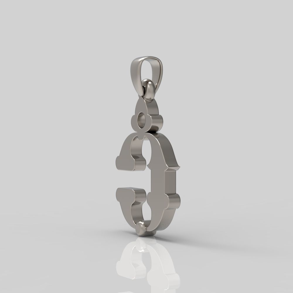 Decorative Letter C 3D print model_12