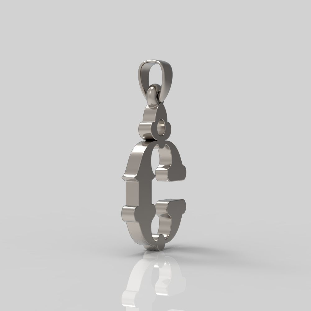 Decorative Letter C 3D print model_14