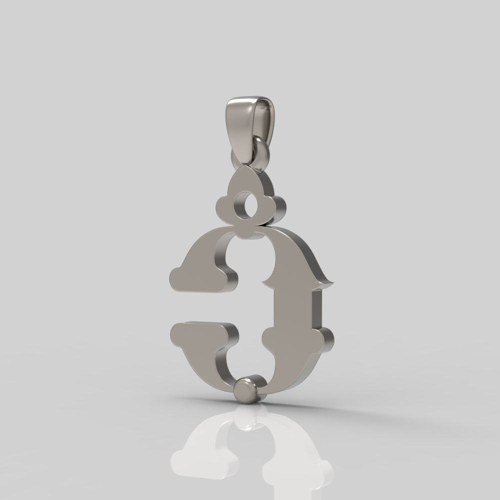 Decorative Letter C 3D print model_11