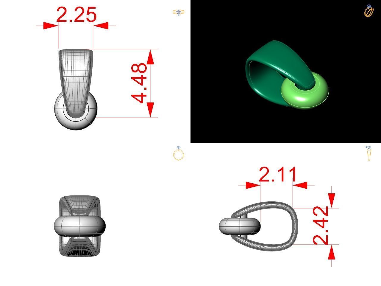 Decorative Letter A 3D print model_5