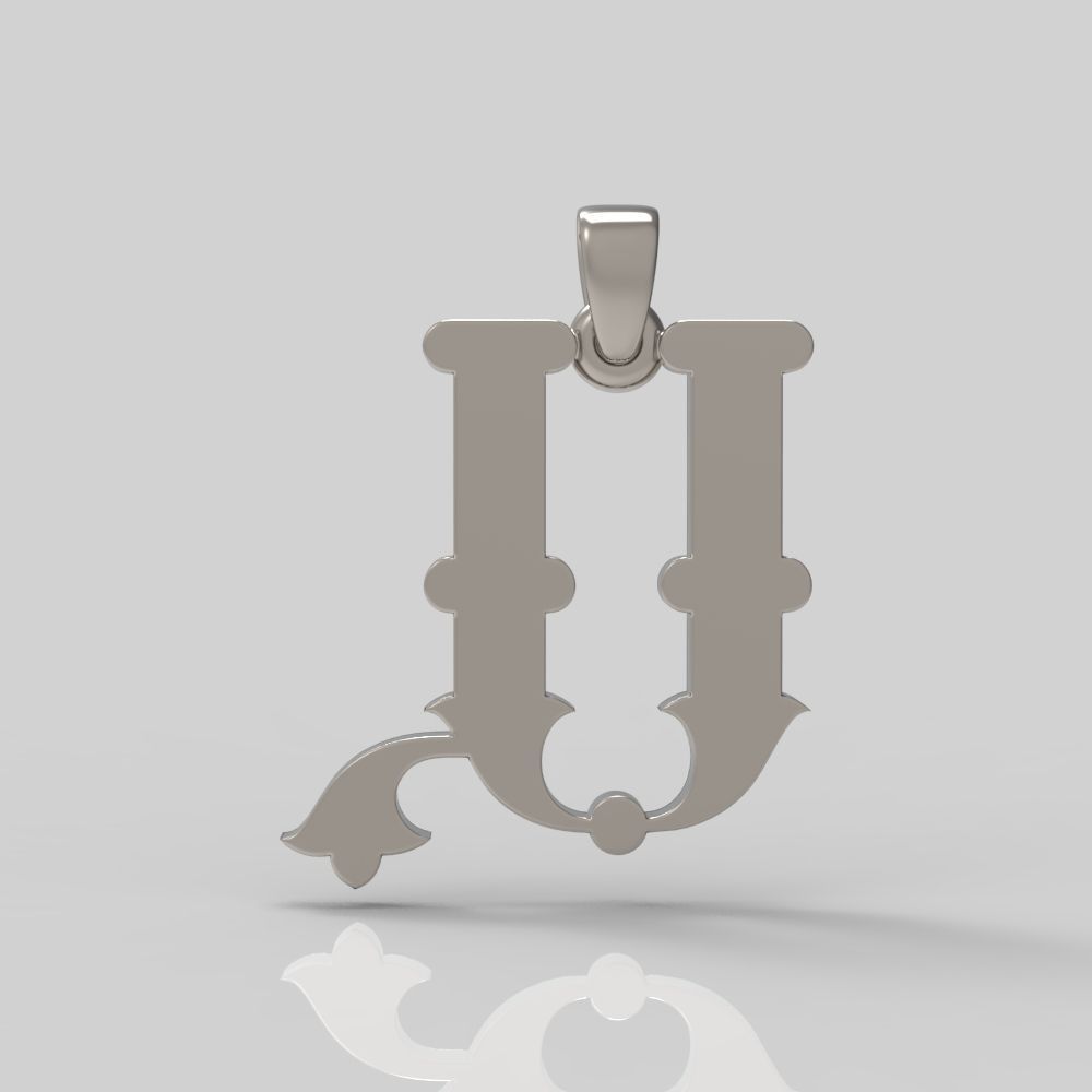 Decorative Letter A 3D print model_3