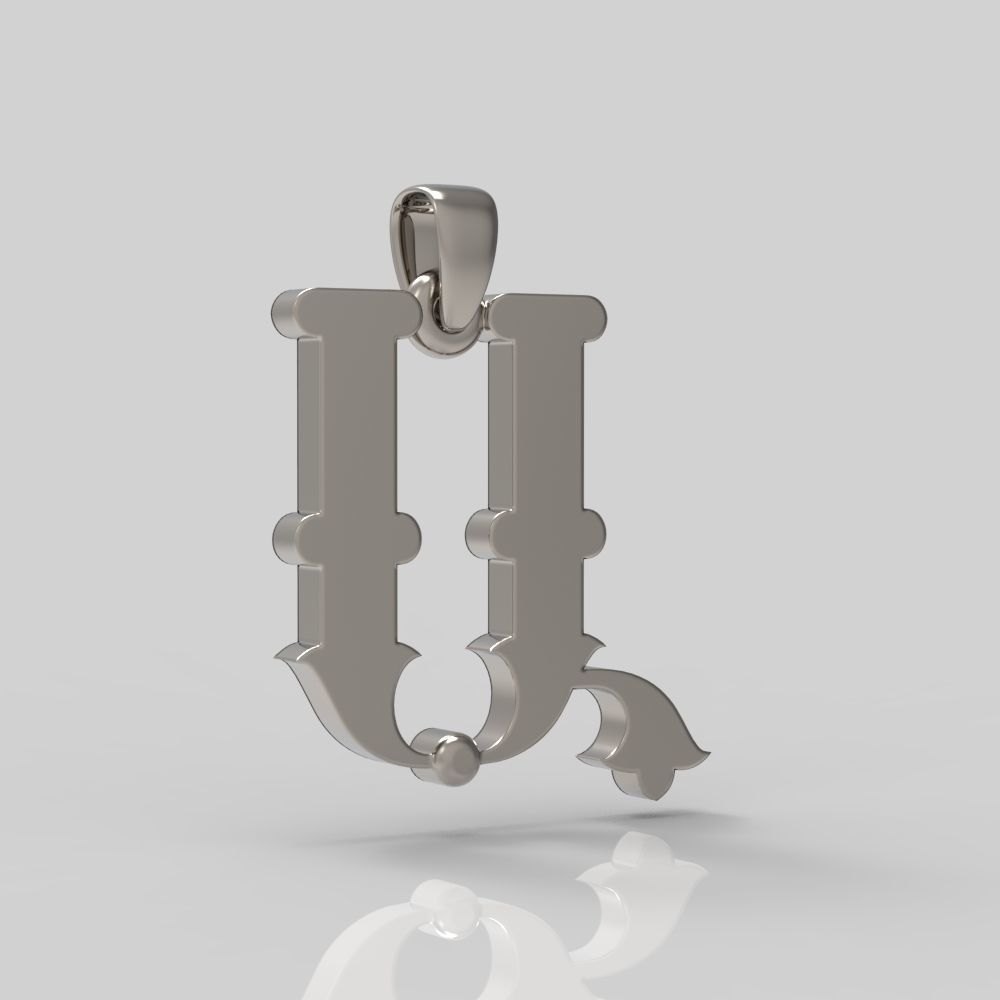 Decorative Letter A 3D print model_10