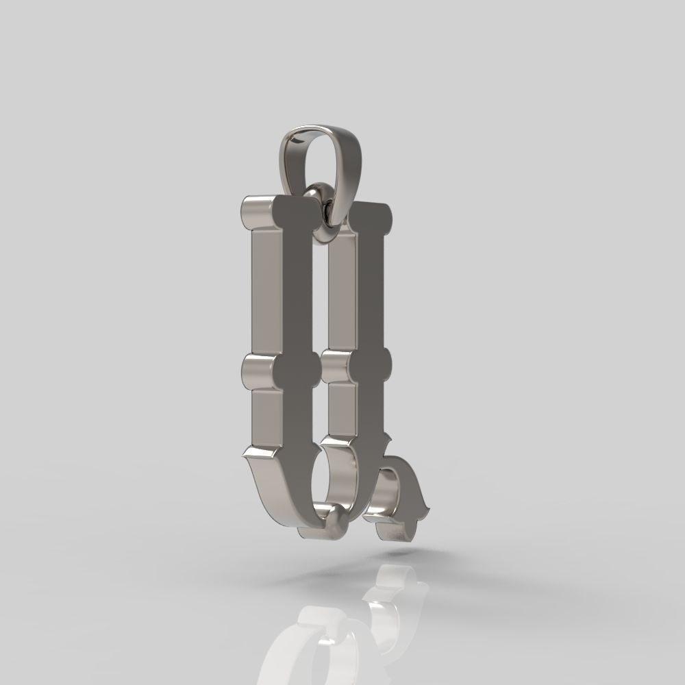 Decorative Letter A 3D print model_9