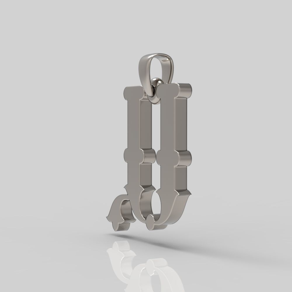Decorative Letter A 3D print model_7